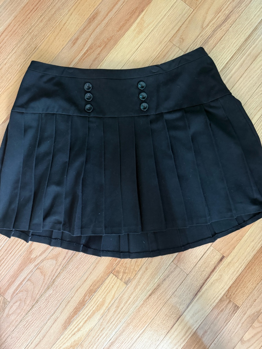 Torrid Black Pleated Mini Skirt with Back Zipper
